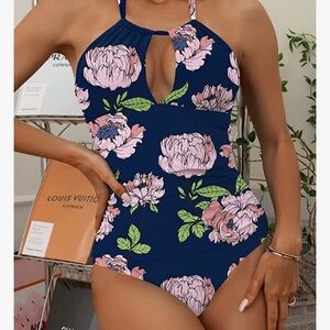 B2prity Women's Slimming One Piece Swimsuit Tummy Control Halter Retro M…